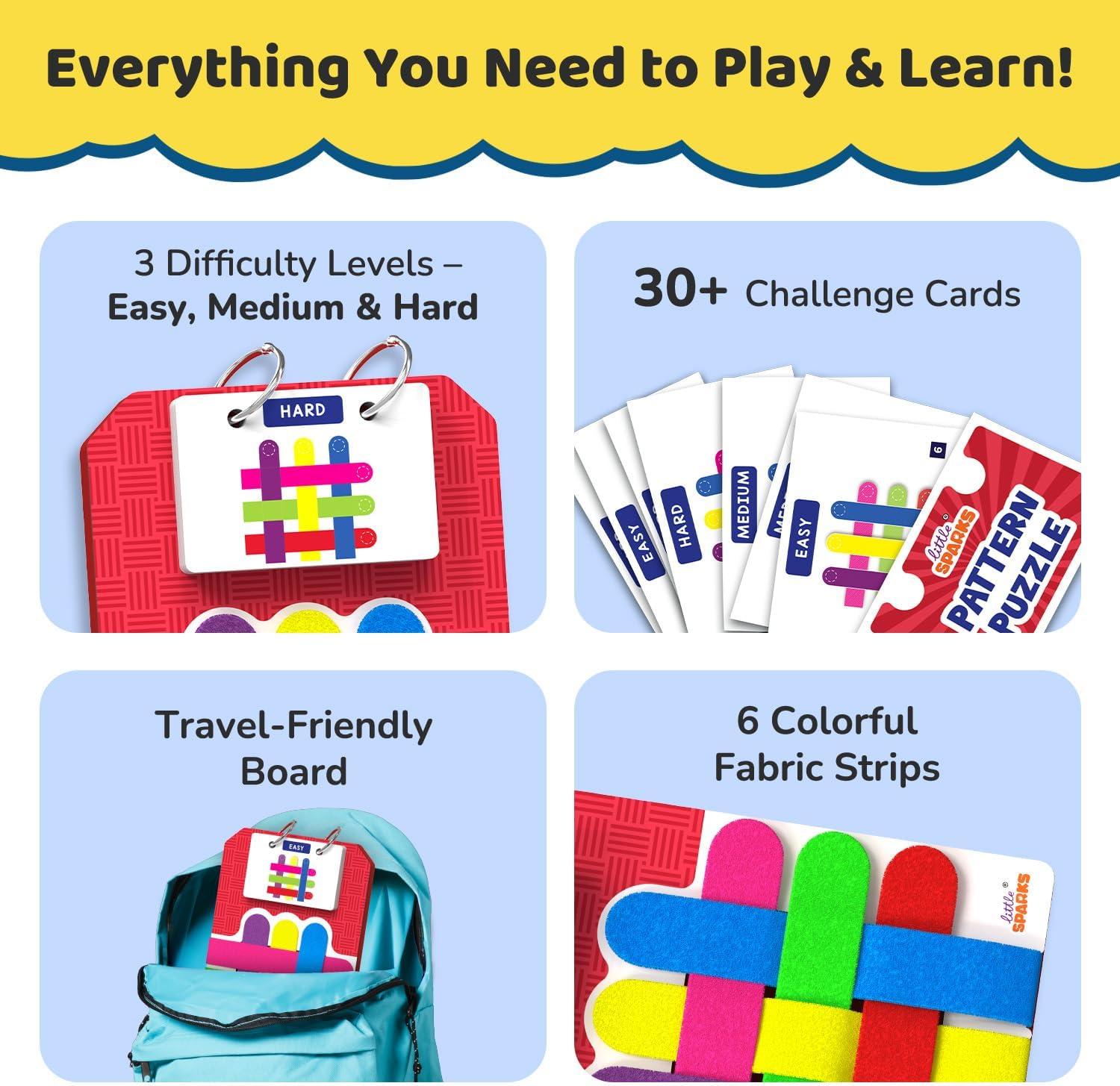 image:imageSmartivity Pattern Puzzle Game for Kids 48 Years  Color amp Pattern Matching Toy  30 Challenges I HandEye Coordination Logical Thinking  Educational Travel Game for Ages 45678 Boys amp Girls