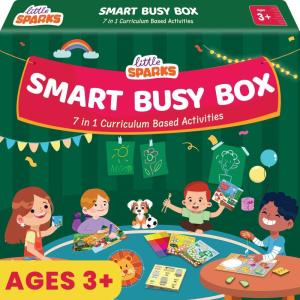 image:imageSmartivity Montessori Based Busy Box for 345 Years Old Boys and Girls I 7in1 Preschool Learning Activity Kit for Toddlers 36 I for Kids I Educational Toy I Vocabulary Fine MotorampScissor Skills