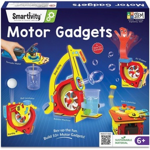 image:imageSmartivity 10in1 Motor Powered STEM Engineering Kit for Kids I 10 Fun Electronics Projects for Smart Kids  DIY Science KitToy for Ages 6789101112 Years Old Boys amp Girls