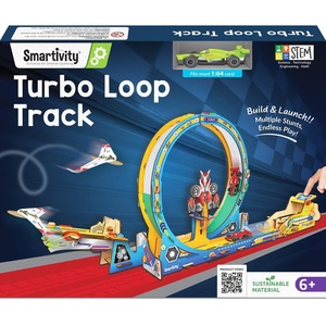 image:imageSmartivity HighSpeed Race Car Track with Loop for Kids 612 Years  3in1 Car Loop Glider Plane Launcher I Build amp Play I Birthday Gift for Boys amp Girls Age 6789101112 Years